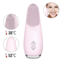 S088 High Quality Hot Selling Electric Waterproof Face Cleanser Massager Soft silicone Cleaning Brush Face Massager for All Skin type