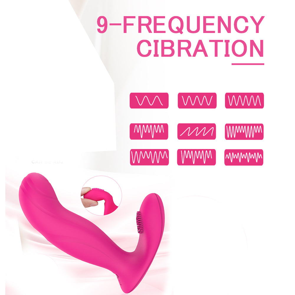 S189-2 Wearable Women Vibrator with Remote Control and 9 Vibration Patterns for Hands-free G-spot Clit Vibrator for Female