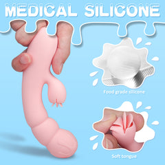 S294 Silicone Pussy Vagina G Spot clitoris Nipple licking Massage Sex Toys Women Adult Tongue vibrator
