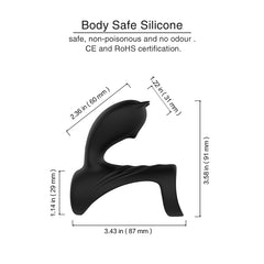 S094 Dual Motor Silicone Penis Ring Sleeve Vibrating Sex Toys Cock Ring For Man