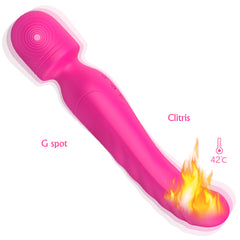 S197  erotic rechargeable japanese waterproof av sex wand heated g spot clitoris stimulation wand massager vibrator for women