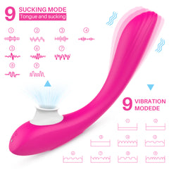 S204 2 in 1 g spot vibrator nipple pussy sucking sex breast massage machine clitoral sucking vibrator for women adult sex toy