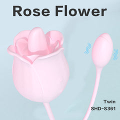 S361 drop shipping wholesale rose vibrators with tongue clitoris stimulator rose toy for women