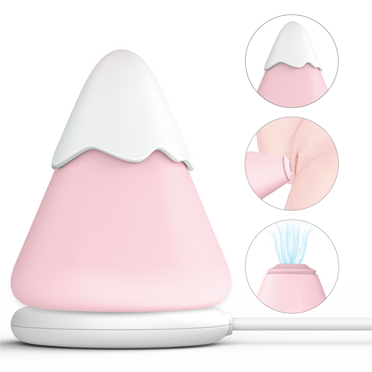 X006 Snow Mountain Shape  Sucking vibrators clitoris sucker breast clips sex toy adults products stimulate vibrators for women with 7 lighting adjustments