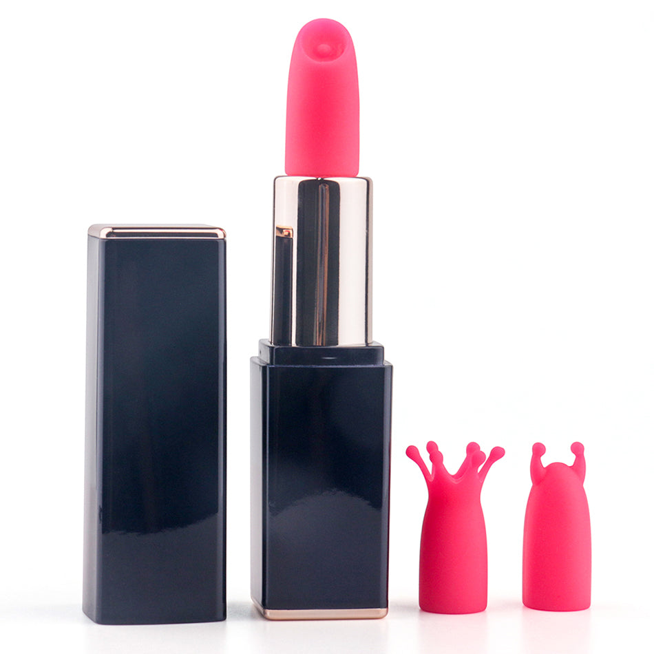 S213 Factory Privacy female 3 heads lipstick vibrator sex toy for women mini nipple clitoris stimulation vibrating lipstick
