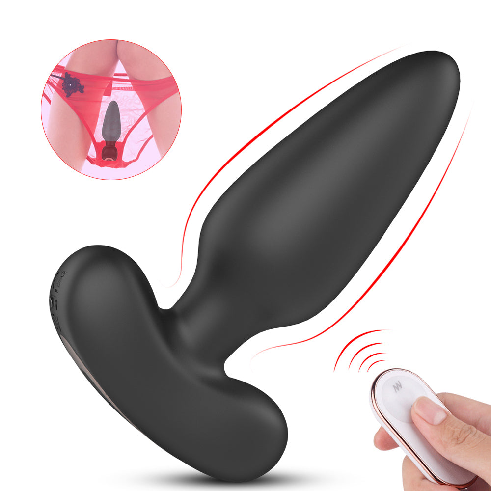 S275-2 soft silicone electro wearable anal plug vibrator remote sex toy women anal vagina vibrator male prostate massager