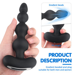 S276  long anal beads silicone g spot massager clitoris anal beads butt plug vibrator erotic prostate vibrator for women men