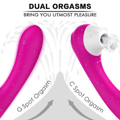 S098 9*9 Vibration Silicone Vaginal Massage G Spot Clitoris Pussy Nipple Sucker Sucking Vibrator For Women Flirt