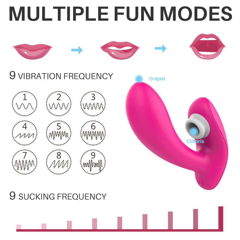 S188-2 Oral Sex Suction Clitoris Stimulation 9 Vibrating Female Masturbation Erotic Sex Toys For Adult Vagina Sucking Vibrator