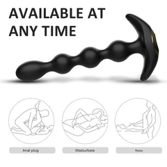 S362  drop shipping adult sex toys vibrating butt plug anal beads vibrador anal toys for men