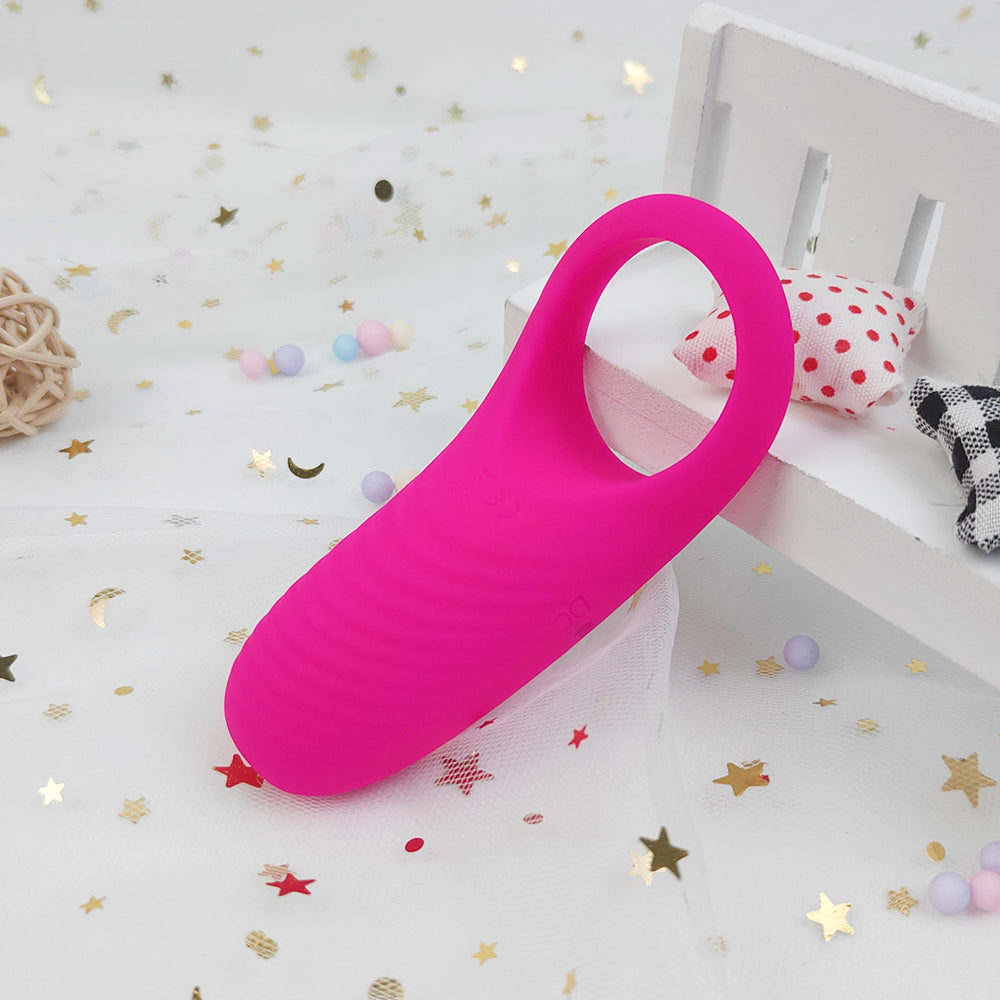 S045  adult product Full Silicone Vibrating Cock Ring waterproof rechargeable penis ring vibrator for couples