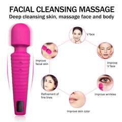 S042 Star Massager  Factory direct supply rechargeable cordless body massage vibrator for women powerful personal handheld wand massager