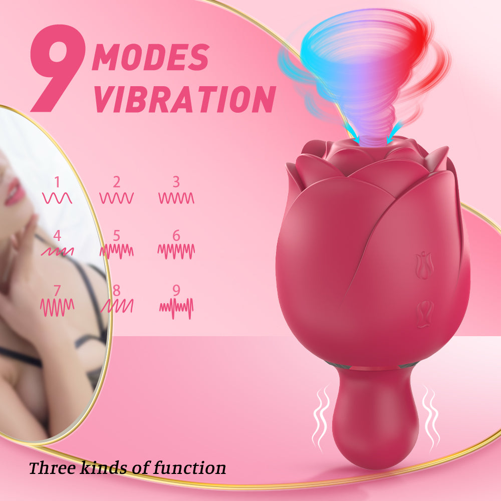 S389-6 drop shipping sex toy nipples clitorals stimulator rose flower vibrator clitoral sucking vibrator sucking