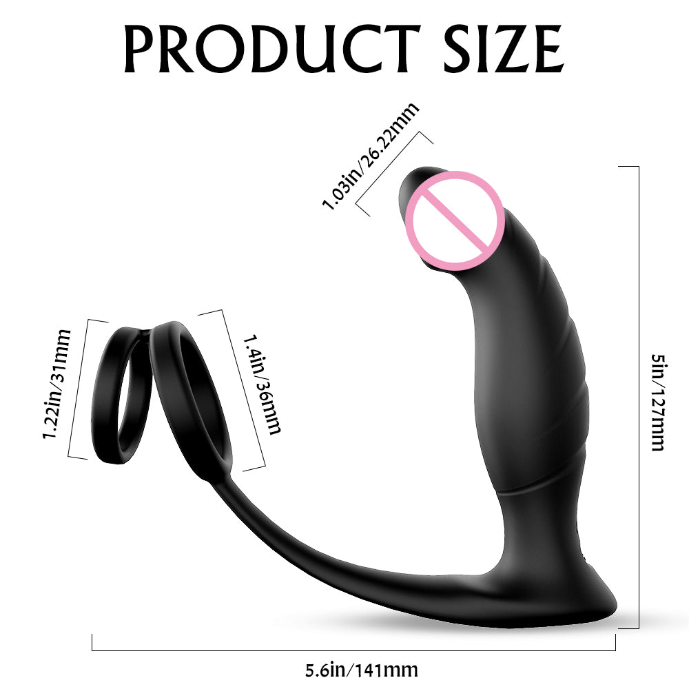 S233 latest japanese wireless cock ring butt plug anal vibrator silico pic