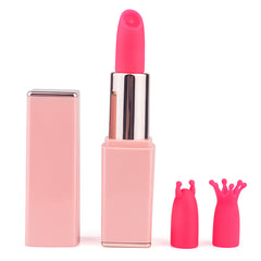 S213 Factory Privacy female 3 heads mini massager lipstick vibrator sex toy for women nipple clitoris stimulation
