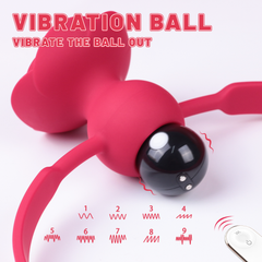 S384 Wholesale SM Rose design mouth Gag Ball adult bdsm bondage vibrator adult sex toy