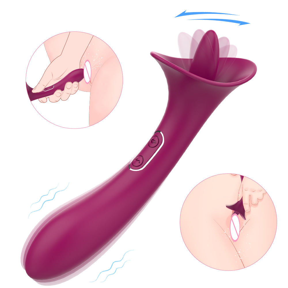 S427 New Arrival 9 frequency licking tongue vibrator for women masturbating G Spot female sex toys