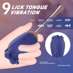 S389 drop shipping silicone rose vibrator tongue clitoris stimulate sexy toys for women adult sex rose vibrator