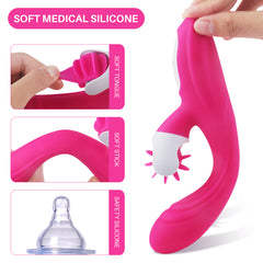 S196  Tongue Licking silicone Vibration Double Stimulation 9 Frequency Masturbation Clit tongue Sex toys Adult Vibrator