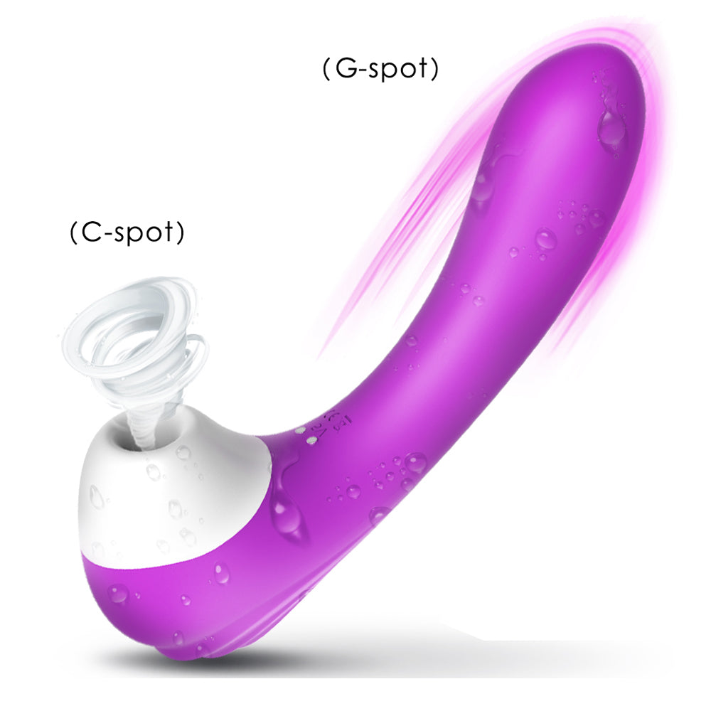 S098 9*9 Vibration Silicone Vaginal Massage G Spot Clitoris Pussy Nipple Sucker Sucking Vibrator For Women Flirt