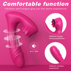 S371-2  G spot dildo vibrator for women clitoris tongue licking stimulation sex toy with remote underwear for female