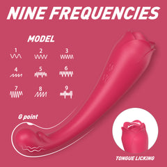 S374 drop shipping licking sex toys clitoris nipple stimulate rose vibrator tongue vibrator for women