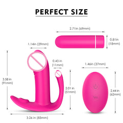 S105  Medical Silicone USB Charge Remote Control Wearable Dildo Vibrator for virgin Female