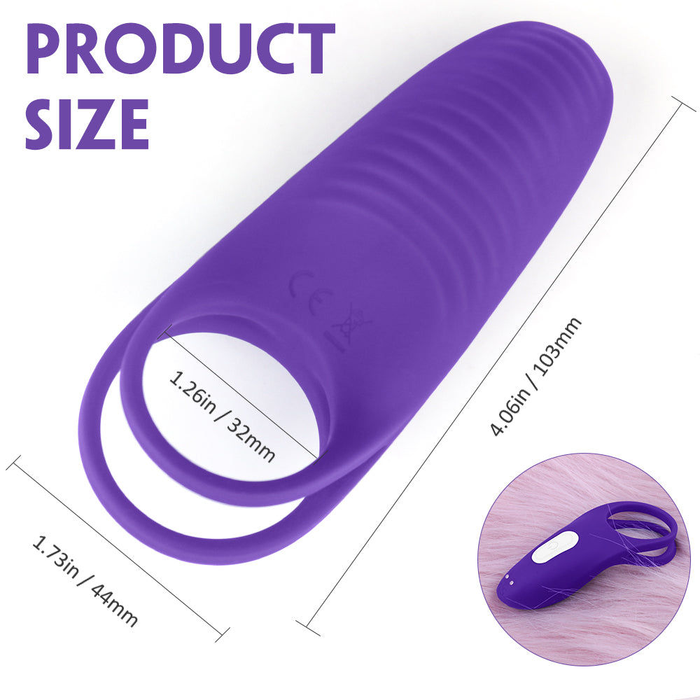 H007 rechargeable strong vibration cock ring vibrator penis massage ma pic image