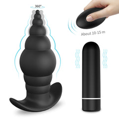 S117-2 Wholesale High quality low price Silicone ABS Anal toys Adult Products Vibrating Butt Plug