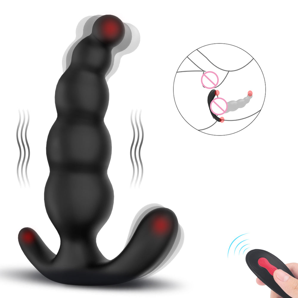 S199-2  electric shock chastity butt plug sex toys prostata massager anal beads tail vibrador anal vibrator for men women