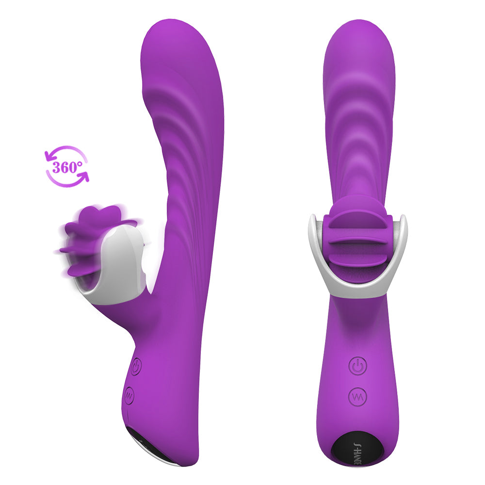 S076  new released heated girls masturbation tongue sex toy rabbit vibrator clitoral sucking vibrator customized factory