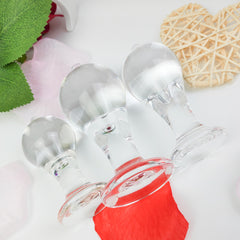 S249  acrylic thick prostata massager male men anal plug toys women pussy vagina ass crystal anal plug set