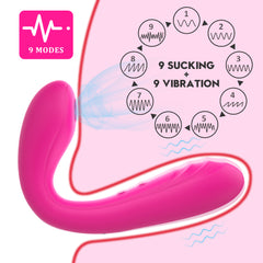 S247  9 Vibration Waterproof Silicone Clitoris Pussy Nipple Breast Stimulator Sucker Sucking Vibrator Sex Toys women