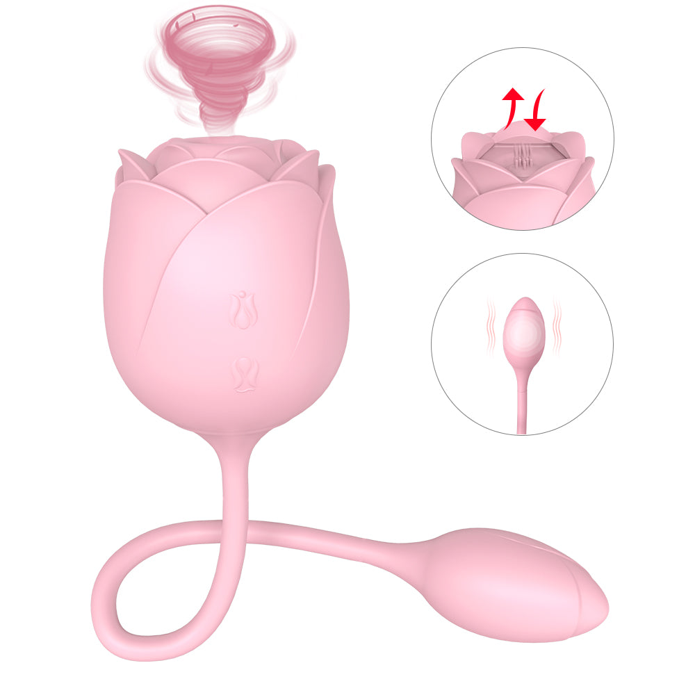 S389 soft silicone suckers clitoral sucking vibrator rose tongue vibrator sex toys for woman