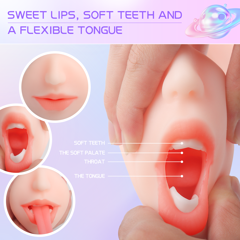 S320 3 in 1 TPE realistic Pocket Pussy Toy for men Mouth Vagina Anal m