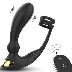 S416-2 remote control silicone male prostate massager cock ring sex toys for men