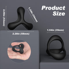 S298-2  delay ejaculation glans penis cage cock sex toys rings sleeve triple black cock rings for men