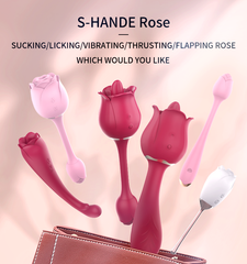 S374/S394/S361-2/S398/S389-3 drop shipping rose clit sucker g sopt rose vibrator tongue sex toys for women vagina vibrator