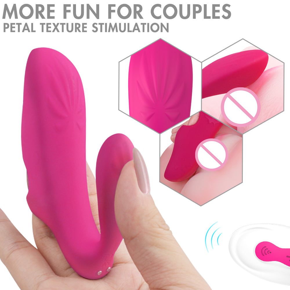 S217-2  remote control double motor finger mini vibrator clitoral anal pussy women adult couple finger vibrator