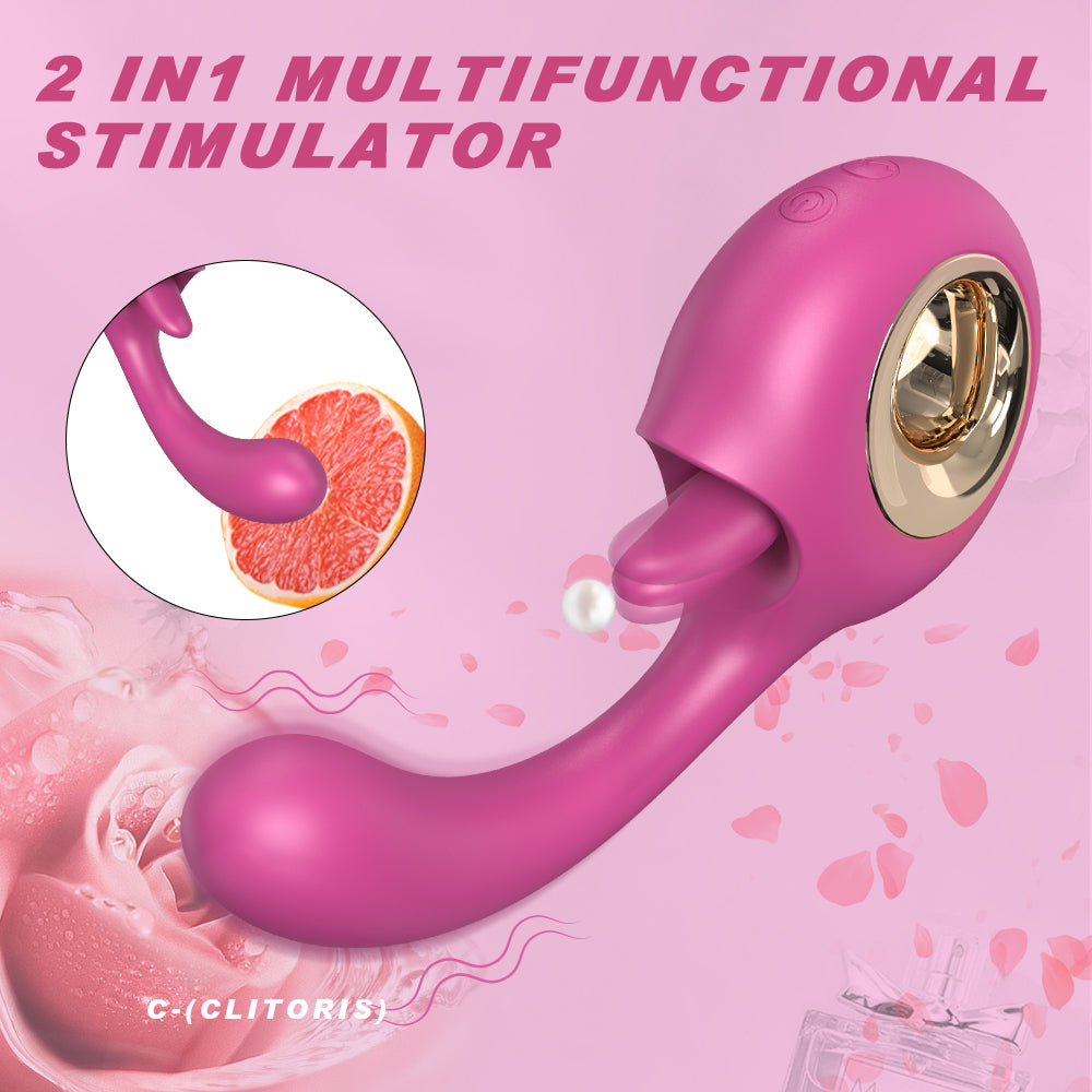 S521 New Arrival handheld G spot love egg tongue licking vibrator for women masturbating
