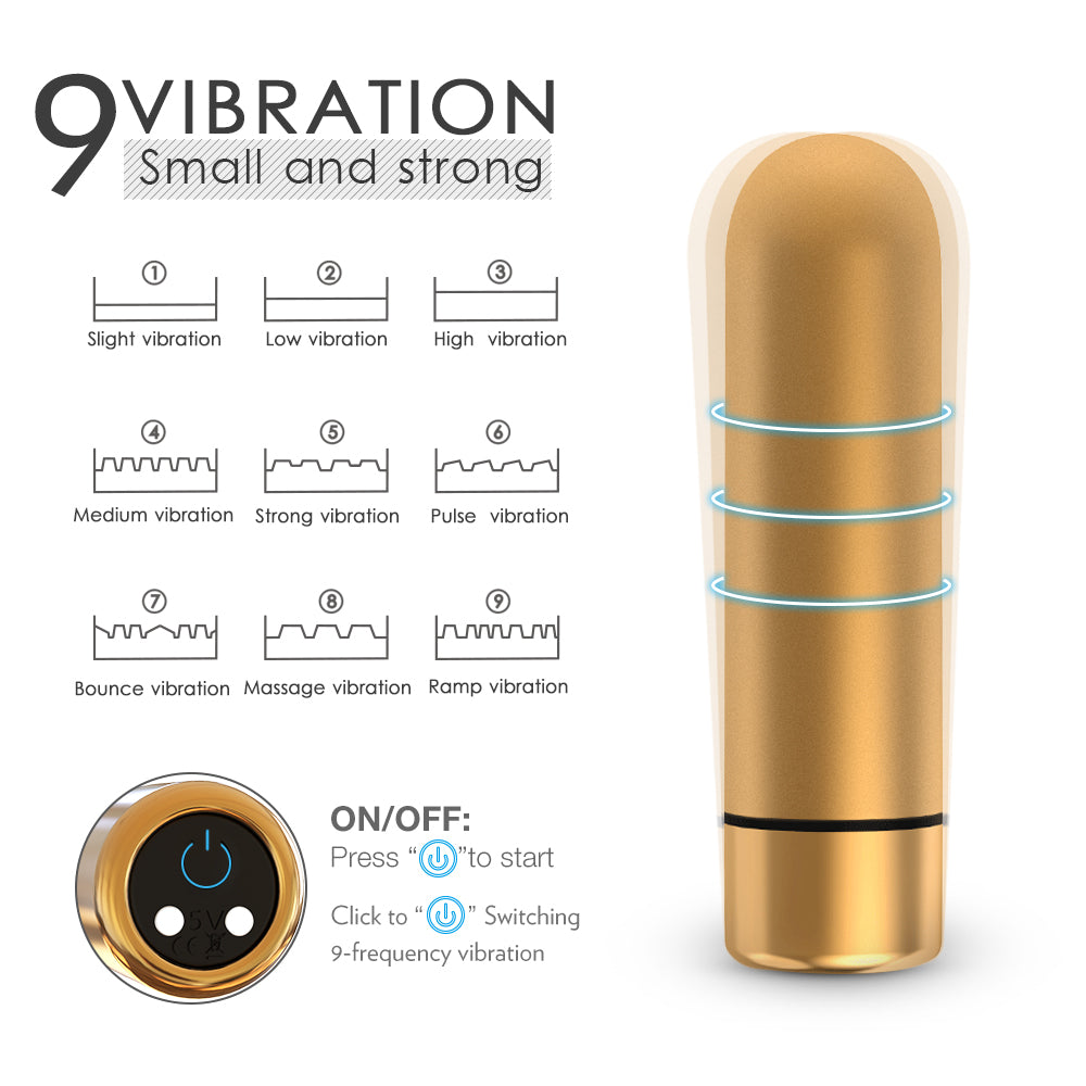S102-3 waterproof rechargeable mini bullet vibrator sex toy for clitoris stimulation
