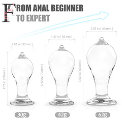 S249  acrylic thick prostata massager male men anal plug toys women pussy vagina ass crystal anal plug set