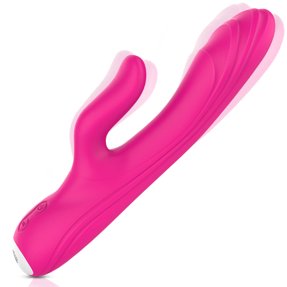 S185  Rechargeable 100% waterproof silicone Finger rabbit vibrator female sex toy vagina vibrator for masturbation