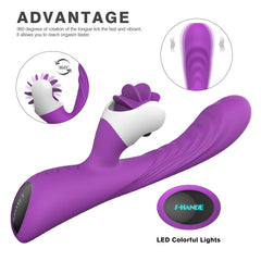 S076  new released heated girls masturbation tongue sex toy rabbit vibrator clitoral sucking vibrator customized factory