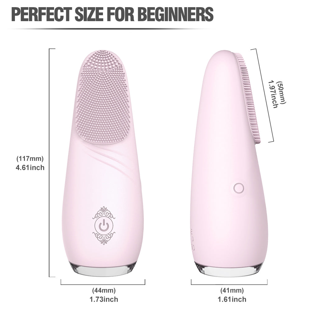 S088 High Quality Hot Selling Electric Waterproof Face Cleanser Massager Soft silicone Cleaning Brush Face Massager for All Skin type