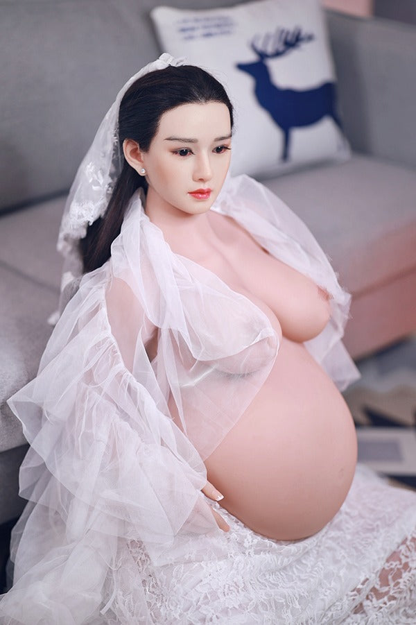 JYDOLL 160cm  Debbie Realistic and sexy doll Beautiful Pregnant Sex Doll (Silicone Head)