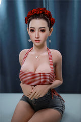 JYDOLL 157 センチメートルシリコーンヘッドと移植された髪-XiuJie-1 本物の 3d シリコーン人形等身大の大人のおもちゃブローアップラブドール
