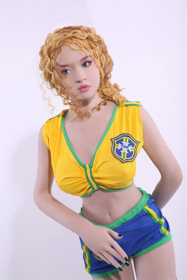 QITA 168cm Zariah  Realistic Beautiful Blonde Football Baby BBW Sex Doll