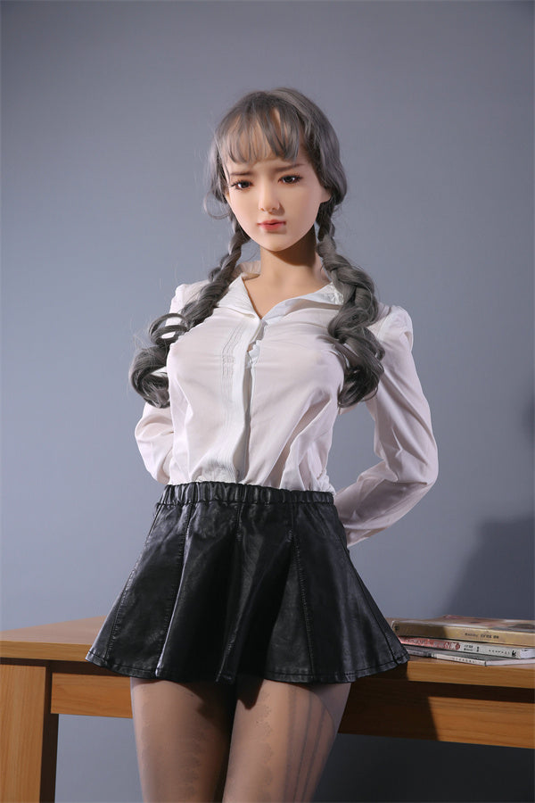 QITA 168cm  Katie Real Life Full Size Beautiful Elegant Grey Hair Japanese Sex Doll