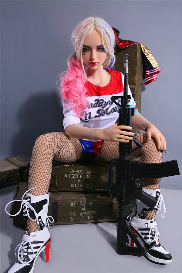 QITA 170cm Harley Quinn Lifelike Perfect Blonde  Sex Doll